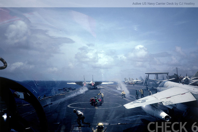 Active US Navy Carrier Deck by CJ Heatley
