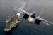 F-14 Tomcat Flying over the USS Kitty Hawk - by Katsu Tokunaga