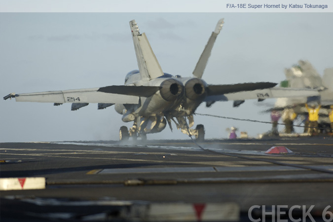 F/A-18E Super Hornet Landing on a Carrier by Katsu Tokunaga