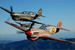 P-40's in Flight - by Phil Wallick
